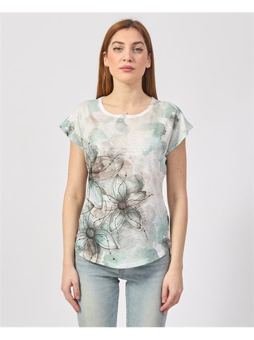 T-shirt donna Yes Zee con stampa sublimatica YES ZEE | T243-Y3022909